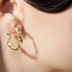 Vincent - Schamanen Hoops in vergoldete silber - large