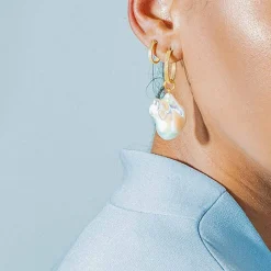 Vincent - Wahrsager- Hoops in vergoldete silber - medium