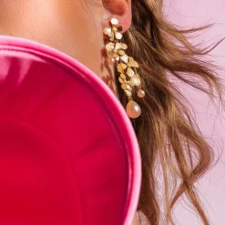 Vincent - Wildflower Poetry Ohrringe in vergoldete silber mit Kristall